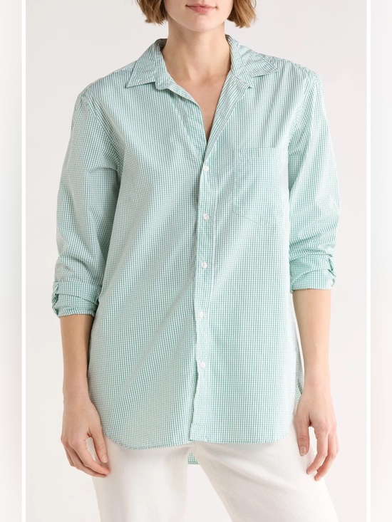 Frank & Eileen Tops - Frank & Eileen Eileen Relaxed Button Down Shirt Size Small Green White Check